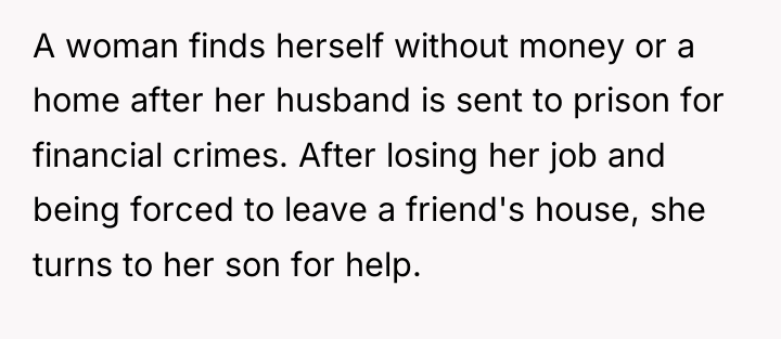 A woman finds herself without money or a home after...