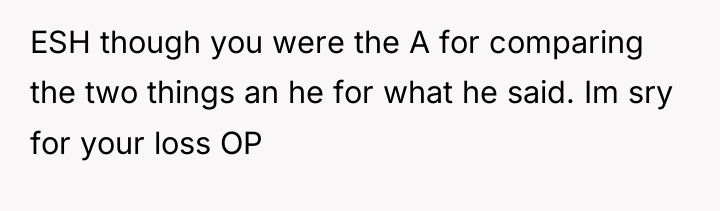 ESH though you were the A for comparing the two...