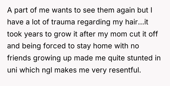 A part of me wants to see them again but...