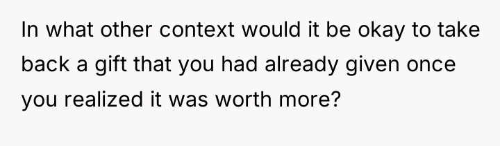 In what other context would it be okay to take...
