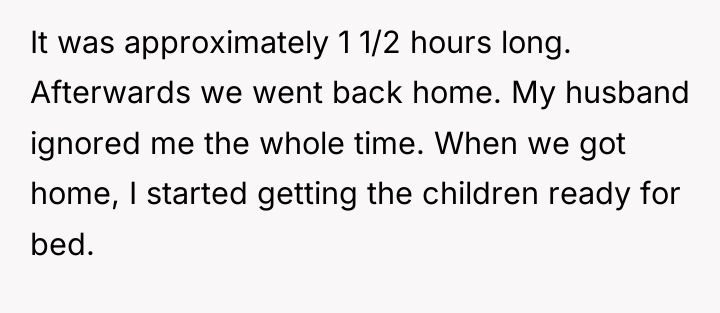 It was approximately 1 1/2 hours long. Afterwards we went...