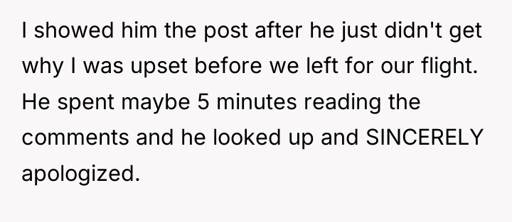 I showed him the post after he just didn't get...