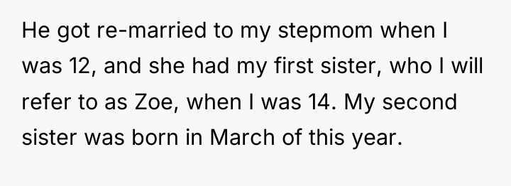 He got re-married to my stepmom when I was 12,...