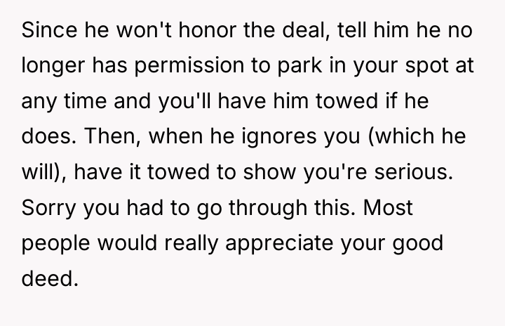 Since he won't honor the deal, tell him he no...