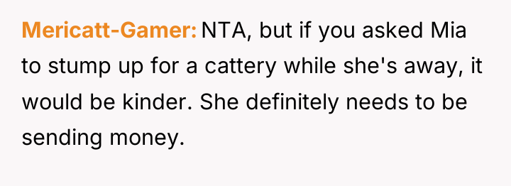 Mericatt-Gamer NTA, but if you asked Mia to stump up...
