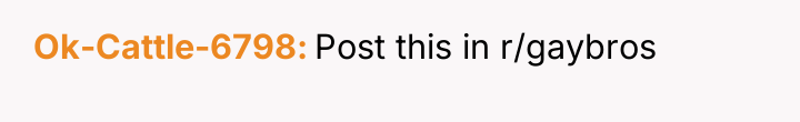 Ok-Cattle-6798 Post this in r/gaybros