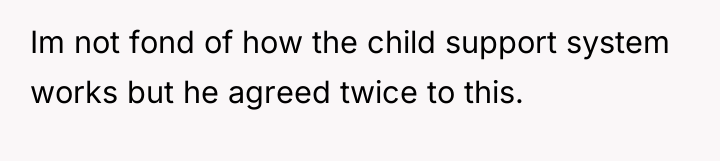Im not fond of how the child support system works...