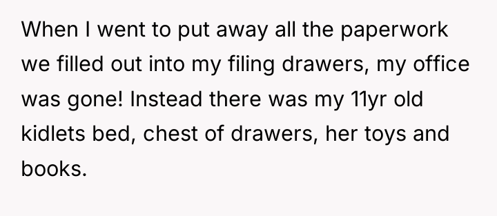When I went to put away all the paperwork we...