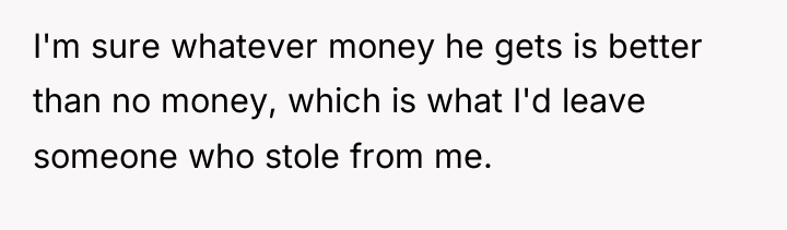 I'm sure whatever money he gets is better than no...