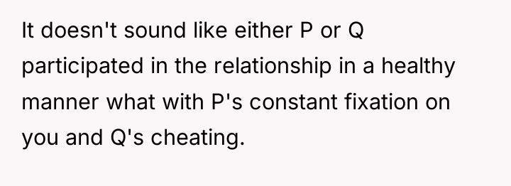 It doesn't sound like either P or Q participated in...