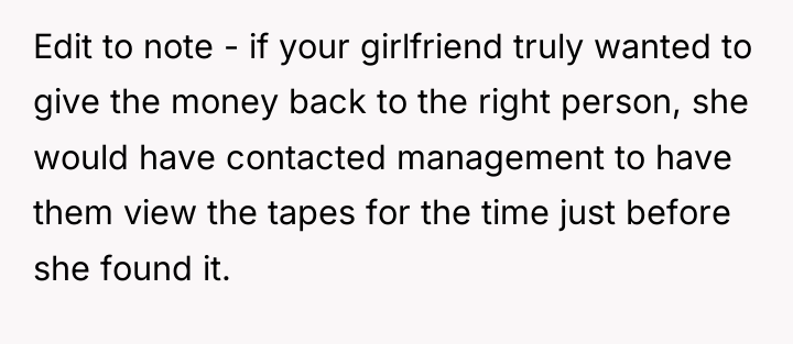 Edit to note - if your girlfriend truly wanted to...