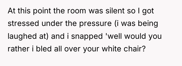 At this point the room was silent so I got...