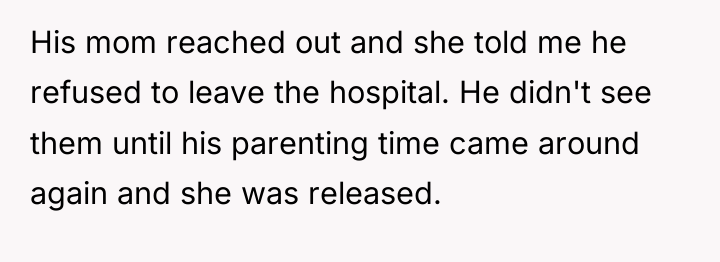 His mom reached out and she told me he refused...