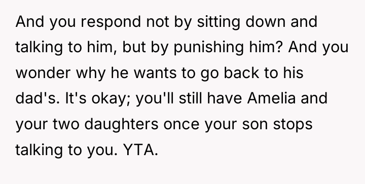 And you respond not by sitting down and talking to...