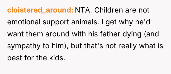 cloistered_around NTA. Children are not emotional support animals. I get...