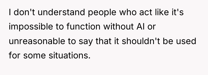 I don't understand people who act like it's impossible to...
