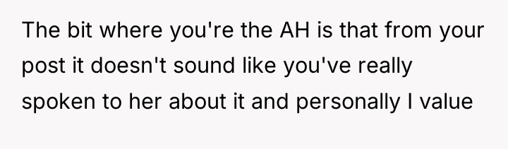 The bit where you're the AH is that from your...