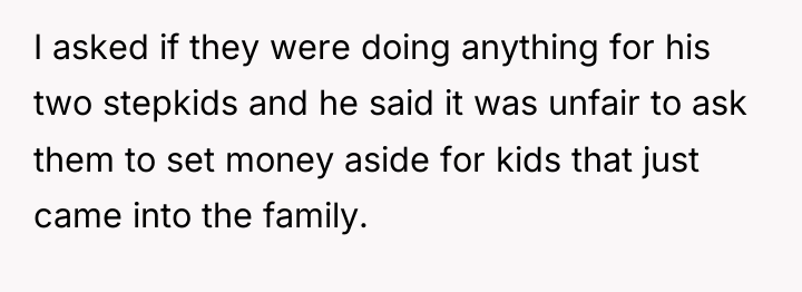 I asked if they were doing anything for his two...