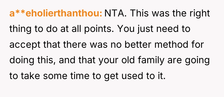 a**eholierthanthou NTA. This was the right thing to do at...