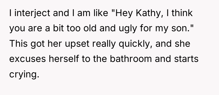 I interject and I am like "Hey Kathy, I think...
