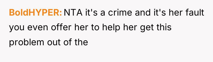 BoldHYPER NTA it's a crime and it's her fault you...