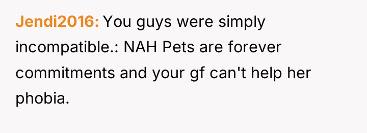 Jendi2016 You guys were simply incompatible.: NAH Pets are forever...