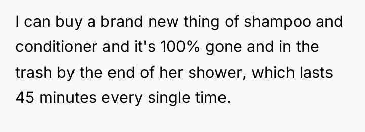 I can buy a brand new thing of shampoo and...