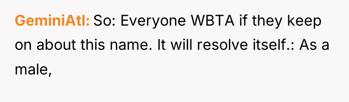 GeminiAtl So: Everyone WBTA if they keep on about this...