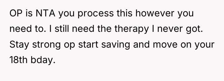 OP is NTA you process this however you need to....