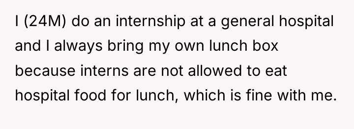 I (24M) do an internship at a general hospital and...