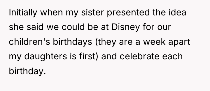 Initially when my sister presented the idea she said we...