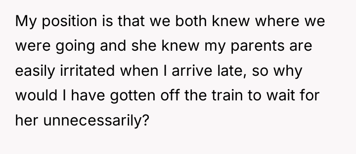 My position is that we both knew where we were...