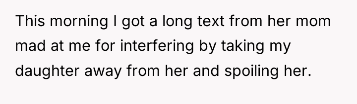 This morning I got a long text from her mom...