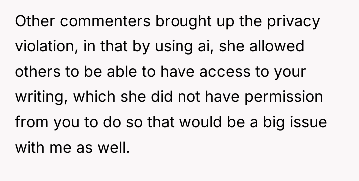 Other commenters brought up the privacy violation, in that by...