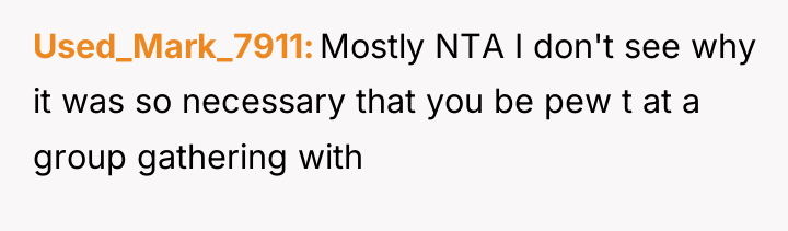 Used_Mark_7911 Mostly NTA I don't see why it was so...