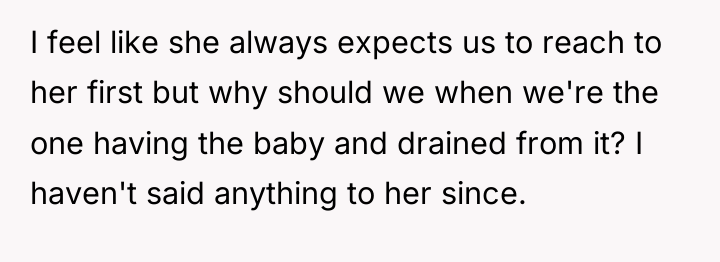 I feel like she always expects us to reach to...