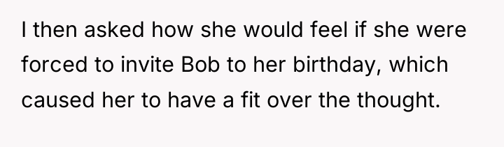 I then asked how she would feel if she were...