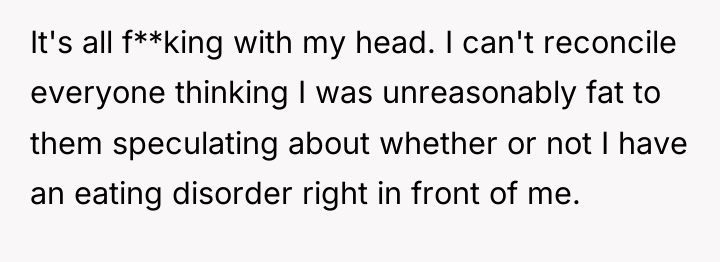 It's all f**king with my head. I can't reconcile everyone...