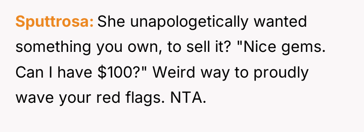 Sputtrosa She unapologetically wanted something you own, to sell it?...