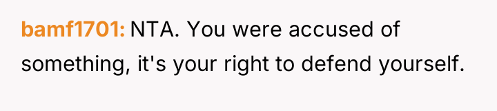 bamf1701 NTA. You were accused of something, it's your right...