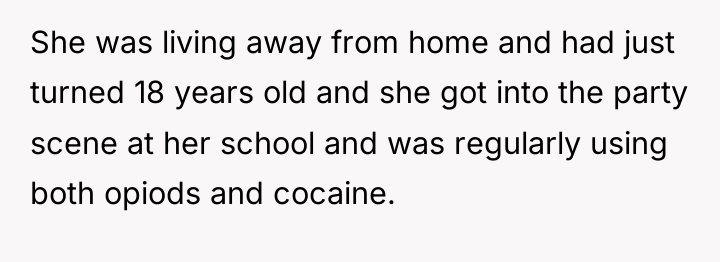 She was living away from home and had just turned...