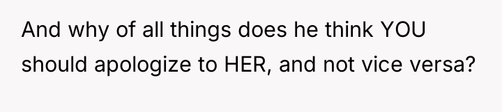 And why of all things does he think YOU should...