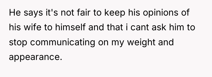 He says it's not fair to keep his opinions of...