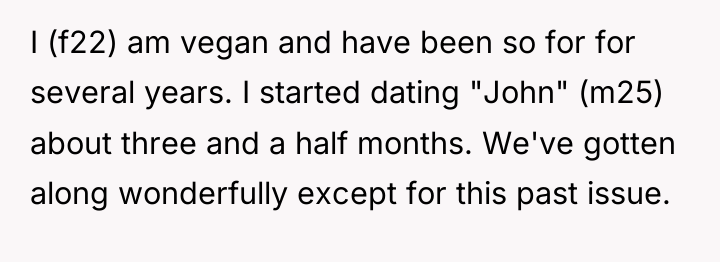 I (f22) am vegan and have been so for for...