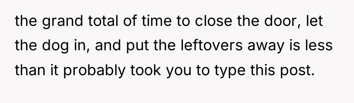 the grand total of time to close the door, let...