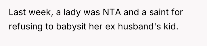 Last week, a lady was NTA and a saint for...