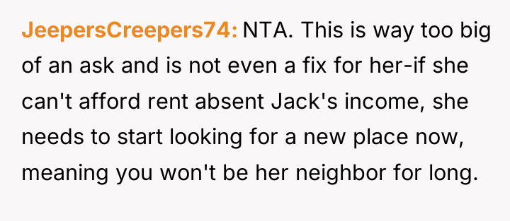 JeepersCreepers74 NTA. This is way too big of an ask...