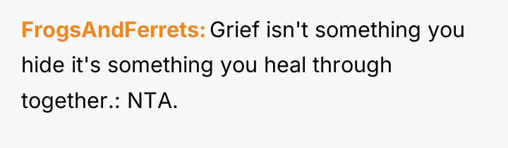 FrogsAndFerrets Grief isn't something you hide it's something you heal...