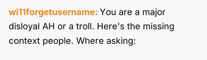 wi11forgetusername You are a major disloyal AH or a troll....