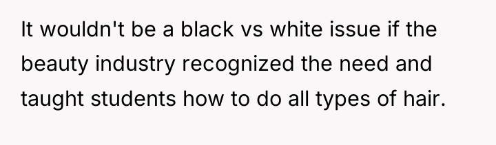 It wouldn't be a black vs white issue if the...